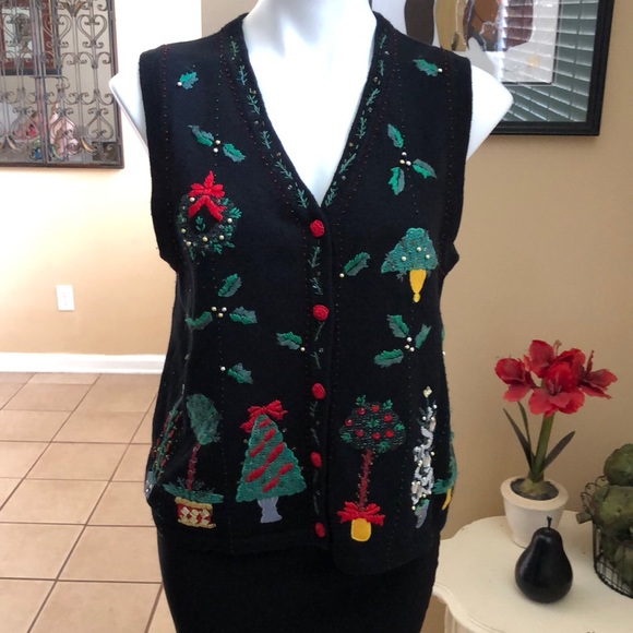 Ugly Christmas Sweater Sweaters - Ugly Christmas Sweater Vest Tree theme MP …